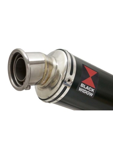 GSF650 Bandit 2005-2006 K5 K6 Ligne complète & Silencieux Rond Noir En Inox 350mm