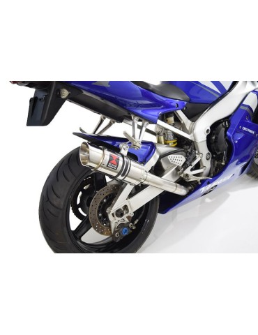 Yamaha YZF R1 98-01 Silencieux Kit & Silencieux Rond En Inox 200mm