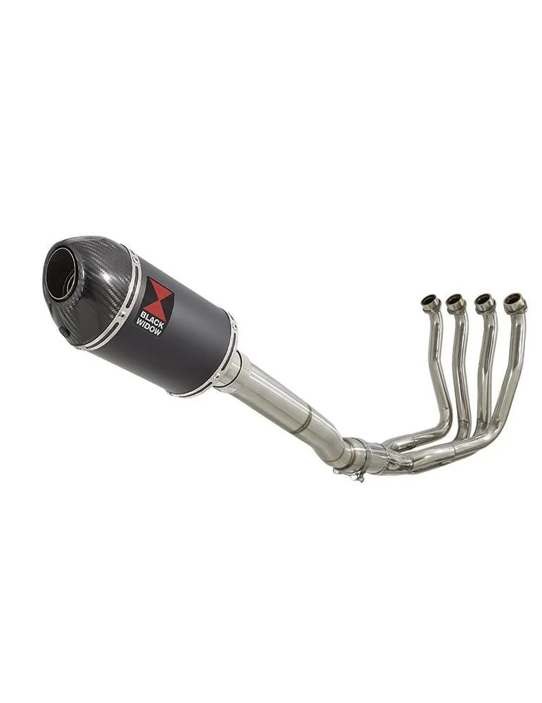 Yamaha YZF R1 98-01 Ligne complète & Silencieux Ovale Noir En Inox + Canule en Carbone 200mm