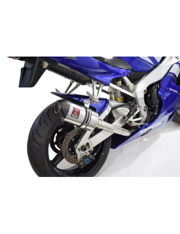Yamaha YZF R1 98-01 Kit Silencieux & Silencieux Ovale En Inox + Canule En Carbone 200mm
