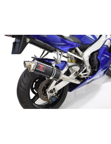 Yamaha YZF R1 98-01 Kit Silencieux & Silencieux Ovale Noir En Inox 300mm