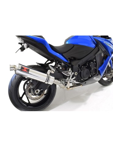 GSX-S 1000 F Décatalyseur Race Ligne complètes + Rond Silencieux En Inox 400mm