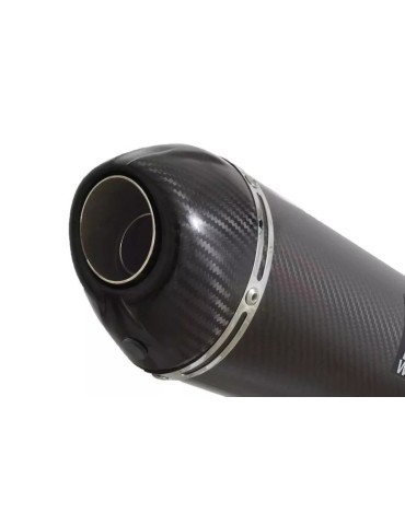 Vespa ET4 125 1996 - 2005 exhaust system with 200mm oval carbon fibre silencer + carbon fibre tip