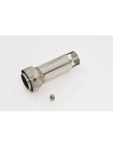 Vespa ET4 125 1996 - 2005 exhaust system with 200mm oval carbon fibre silencer + carbon fibre tip