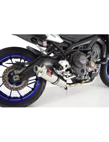 MT09 MT-09 2013-2021 Low Level De-cat Exhaust System with 400mm Oval Stainless Steel Silencer