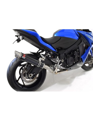 GSX-S 1000 F Décatalyseur Race Ligne complètes + GP Rond Black Silencieux En Inox 350mm