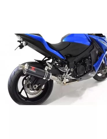 GSX-S 1000 F Décatalyseur Race Ligne complètes + Rond Black Silencieux En Inox 300mm