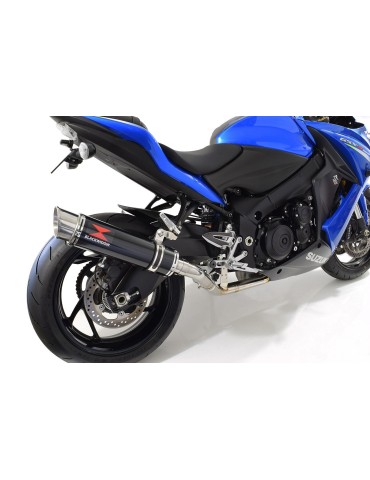GSX-S 1000 F Décatalyseur Race Ligne complètes + GP Rond Black Silencieux En Inox 360mm