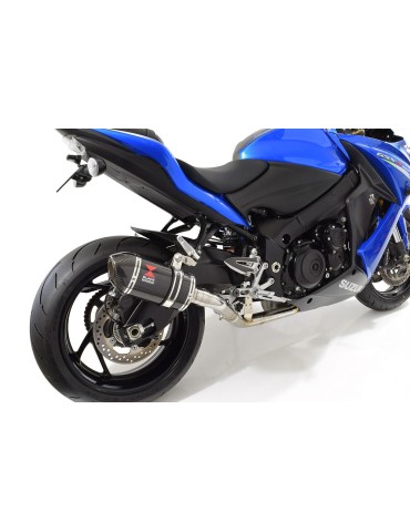 GSX-S 1000 F Décatalyseur Race Ligne complètes + Ovale En Carbone Silencieux 200mm