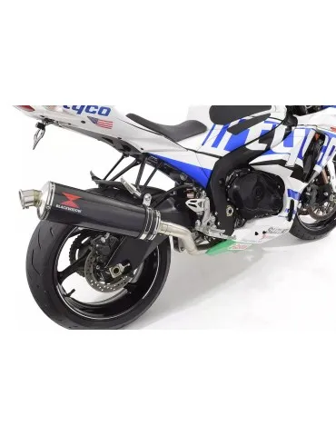 GSXR1000 K7 K8 4-1 Tube de raccord Decata + Silencieux Ovale En Carbone 400mm