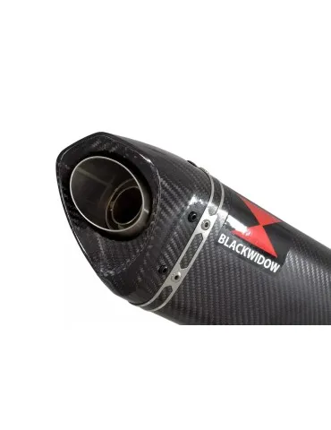 GSXR1000 K7 K8 4-1 Tube de raccord DECATA + Silencieux Tri Ovale En Carbone 250mm