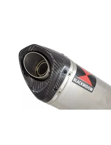 GSXR1000 K7 K8 4-1 Tube de raccord DECATA + Silencieux Tri Ovale en Inox + Canule en Carbone 250mm