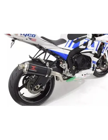 GSXR1000 K7 K8 4-1 Decata Conversion Kit + Silencieux Ovale Noir En Inox 300mm