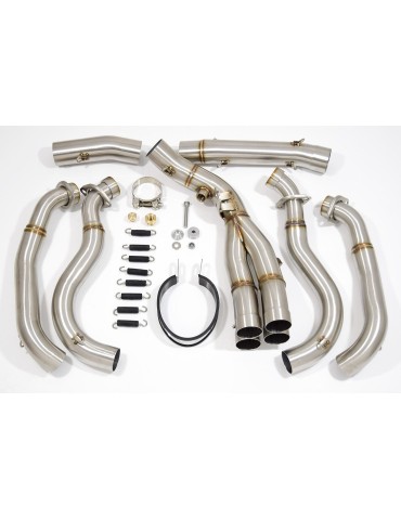 GSXR 1000 L2-L6 2012-2016 Decata Ligne complète + Silencieux Ovale En Carbone 400mm