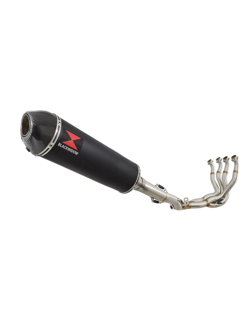 GSXR 1000 L2-L6 2012-2016 Decata Ligne complète + Silencieux Ovale Noir en Inox + Canule en Carbone 400mm