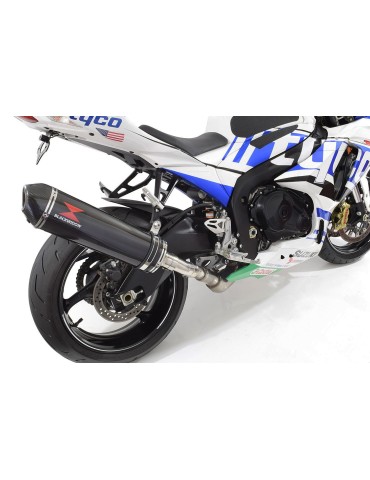 GSXR1000 L2 L3 L4 L5 L6 2012 - 2016 Tube de raccord et Silencieux Ovale En Carbone 400mm
