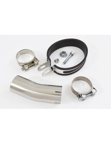 GSXR1000 L2 L3 L4 L5 L6 2012 - 2016 Tube de raccord et Silencieux Ovale Noir En Inox 400mm