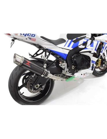 GSXR 1000 L2-L6 2012-2016 Decata Ligne complète + Silencieux GP Rond En Carbone 360mm
