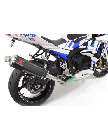 GSXR1000 L2 L3 L4 L5 L6 2012 - 2016 Tube de raccord et Silencieux Ovale En Carbone 400mm