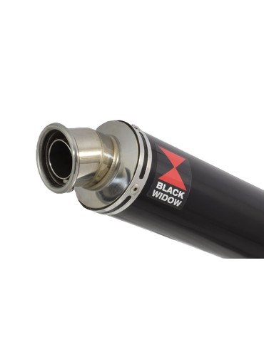 GSXR1000 L2 L3 L4 L5 L6 2012 - 2016 Tube de raccord et Silencieux Rond Noir En Inox 350mm