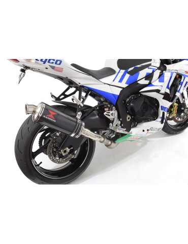 GSXR1000 L2 L3 L4 L5 L6 2012 - 2016 Tube de raccord et Silencieux Ovale En Carbone 300mm