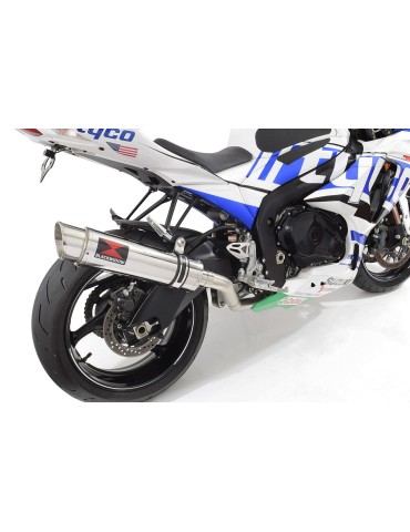 GSXR 1000 K9 L0 L1 4-1 Decata Conversion Kit / Silencieux Rond GP Style En Inox 360mm
