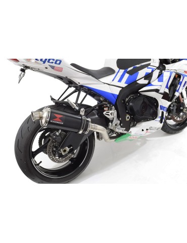 GSXR 1000 K9 L0 L1 4-1 Decata Conversion Kit / Silencieux Ovale Noir En Inox 300mm