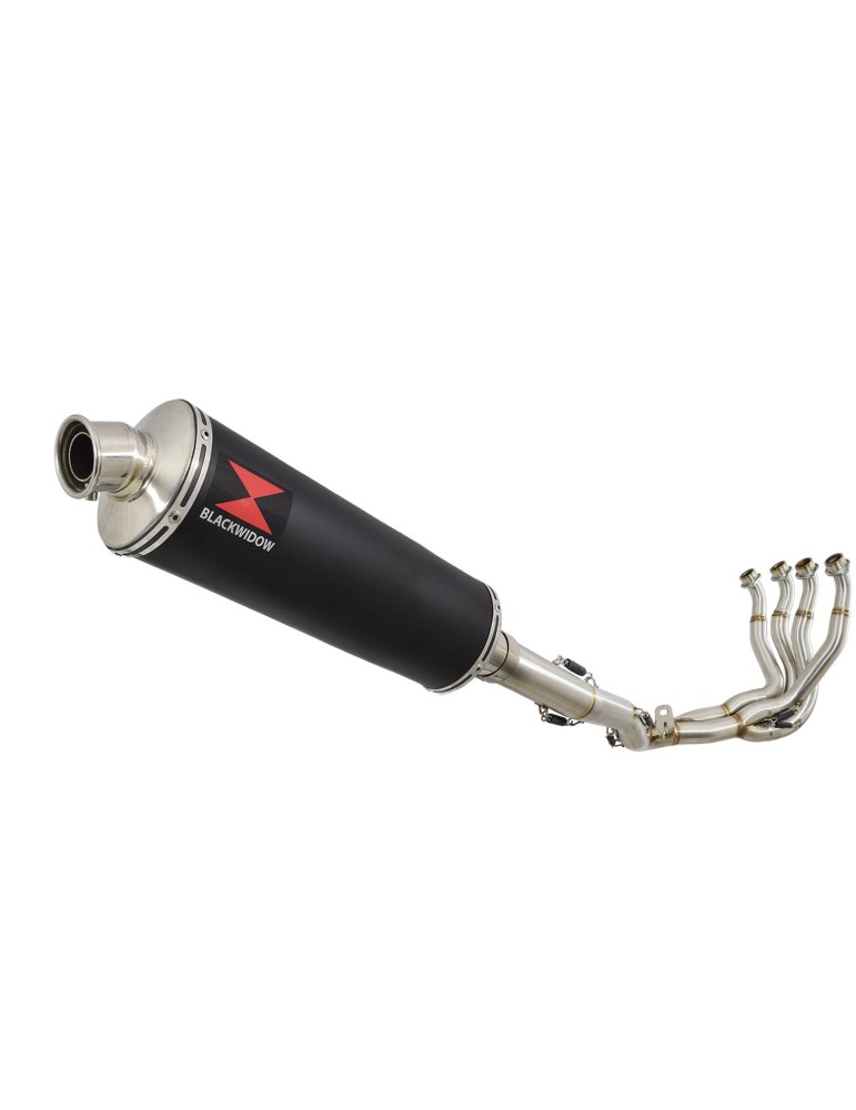 GSXR 1000 K9 L0 L1 09 10 11 4-1 Décatalyseur Ligne complète / Silencieux Ovale Noir En Inox 400mm