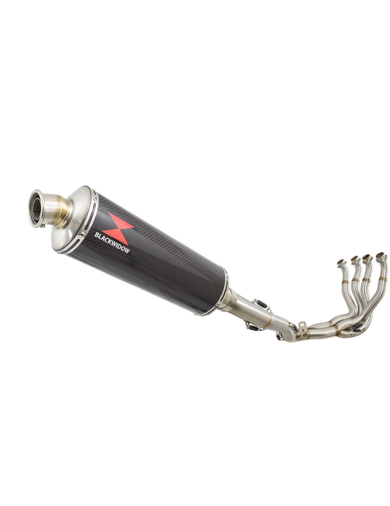 GSXR 1000 K9 L0 L1 09 10 11 4-1 Décatalyseur Ligne complète / Silencieux Ovale En Carbone 400mm