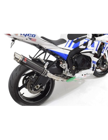 GSXR 1000 K9 L0 L1 09 10 11 4-1 Décatalyseur Ligne complète / Silencieux GP Rond En Carbone 350mm