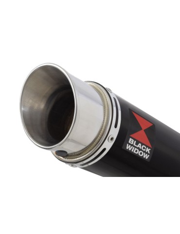 GSXR 1000 K9 L0 L1 09 10 11 4-1 Décatalyseur Ligne complète / Silencieux GP Rond Noir En Inox 350mm
