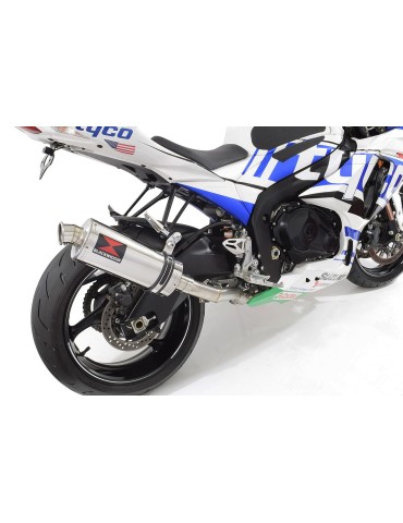 GSXR 1000 K9 L0 L1 09 10 11 4-1 Décatalyseur Ligne complète / Silencieux Ovale En Inox 300mm