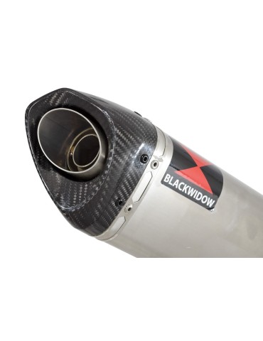 GSXR 1000 K9 L0 L1 09 10 11 4-1 Décatalyseur Ligne complète / Silencieux Tri Ovale en Inox + Canule en Carbone 250mm