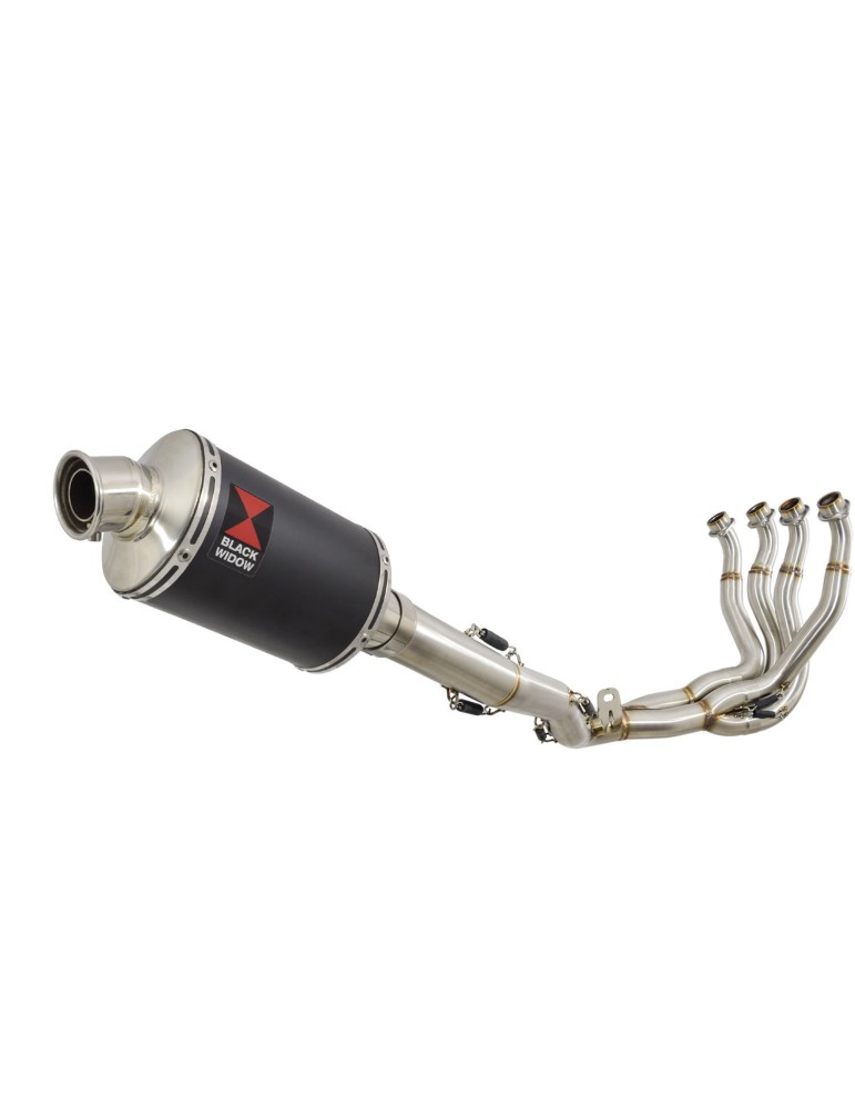 GSXR 1000 K9 L0 L1 09 10 11 4-1 Décatalyseur Ligne complète / Silencieux Ovale Noir En Inox 230mm