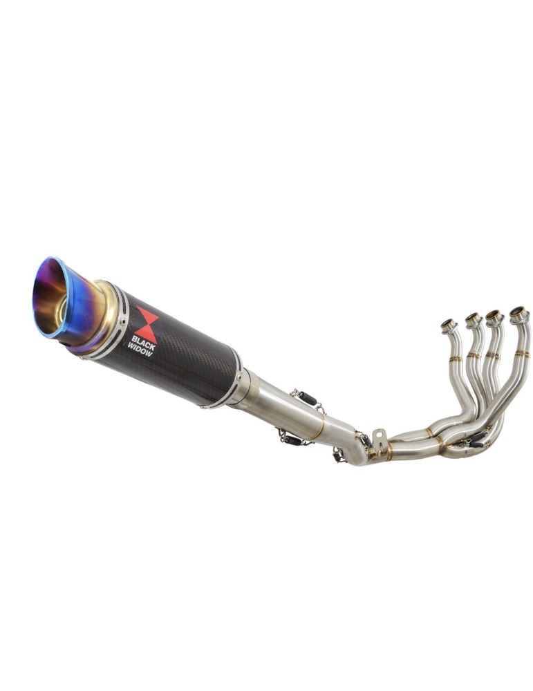 GSXR 1000 K9 L0 L1 09 10 11 4-1 Décatalyseur Ligne complète / Silencieux GP Rond Canule en Carbone + canule en Inox Anodisé 230m