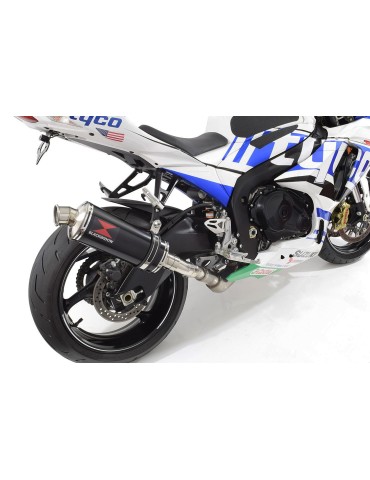 GSXR1000 L2 L3 L4 L5 L6 2012 - 2016 Tube de raccord et Silencieux Ovale Noir En Inox 300mm