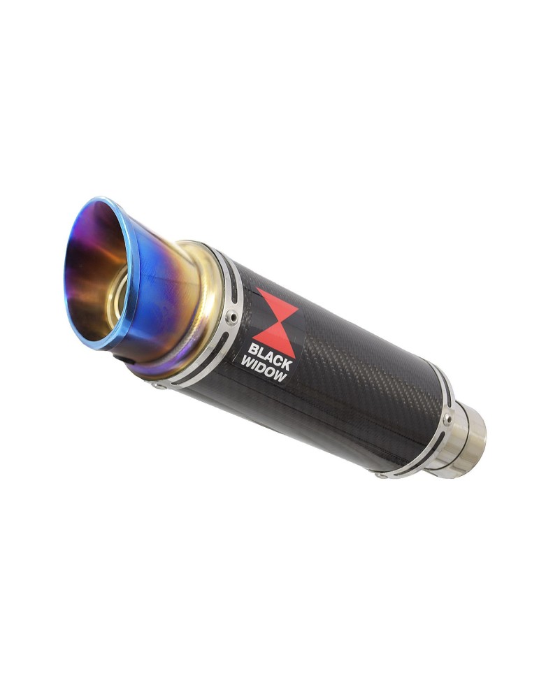 GSXR 1000 K9 L0 L1 4-1 Decata Conversion Kit / Silencieux GP Rond En Carbone + Canule En Inox Anodisé 230mm