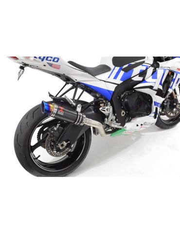 GSXR 1000 K9 L0 L1 4-1 Decata Conversion Kit / Silencieux GP Rond En Carbone + Canule En Inox Anodisé 230mm