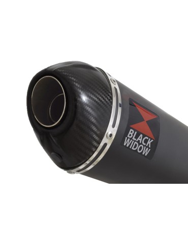 GGSXR 1000 K9 L0 L1 4-1 Decata Conversion Kit / Silencieux Ovale Noir En Inox + Canule en Carbone 200mm