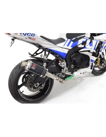 GSXR1000 L2 L3 L4 L5 L6 2012 - 2016 Tube de raccord et Silencieux Ovale Noir En Inox 230mm