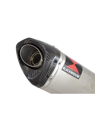 GSXR1000 L2 L3 L4 L5 L6 12-16 Tube de raccord et Silencieux Tri Ovale En Inox + Canule en Carbone 250mm