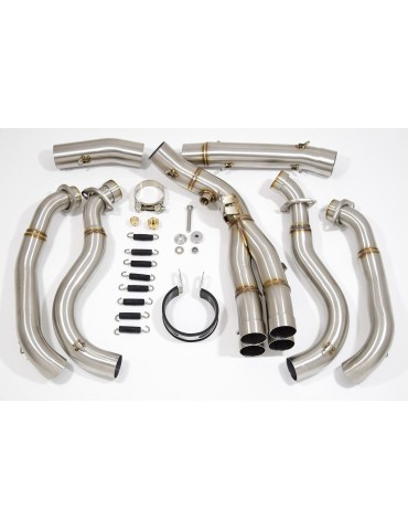 GSXR 1000 L2-L6 2012-2016 Decata Ligne complète + Silencieux Rond En Carbone 350mm