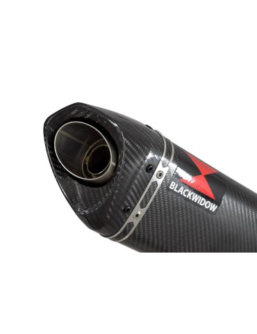 GSXR1000 L2 L3 L4 L5 L6 12-16 Tube de raccord et Silencieux Tri Ovale En Carbone 250mm