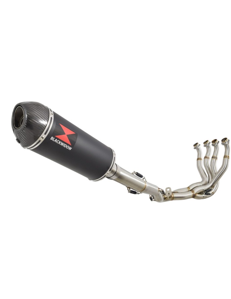GSXR 1000 L2-L6 2012-2016 Decata Ligne complète + Silencieux Ovale Noir en Inox + Canule en Carbone 300mm
