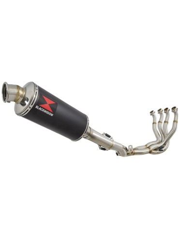 GSXR 1000 L2-L6 2012-2016 Decata Ligne complète + Silencieux Rond Noir en Inox 300mm