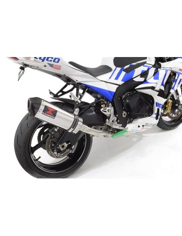 GSXR 1000 L2-L6 2012-2016 Decata Ligne complète + Silencieux Ovale en Inox + Canule en Carbone 300mm