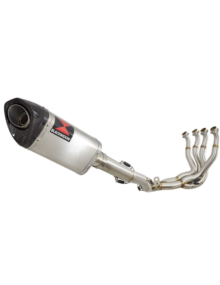GSXR 1000 L2-L6 2012-2016 Decata Ligne complète + Silencieux Tri Ovale en Inox + Canule en Carbone 250mm