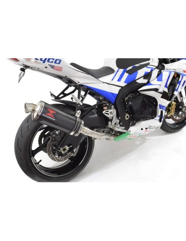 GSXR 1000 L2-L6 2012-2016 Decata Ligne complète + Silencieux Ovale En Carbone 300mm