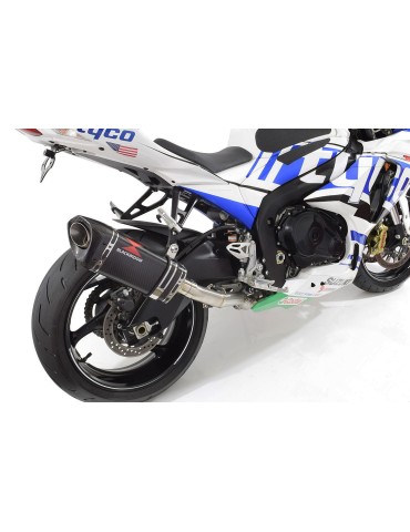 GSXR 1000 L2-L6 2012-2016 Decata Ligne complète + Silencieux Tri Ovale en Carbone 250mm