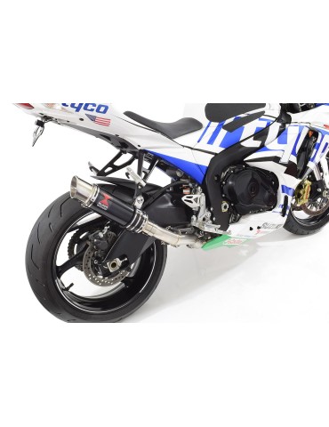 GSXR 1000 L2-L6 2012-2016 Decata Ligne complète + Silencieux GP Rond Noir en Inox 230mm